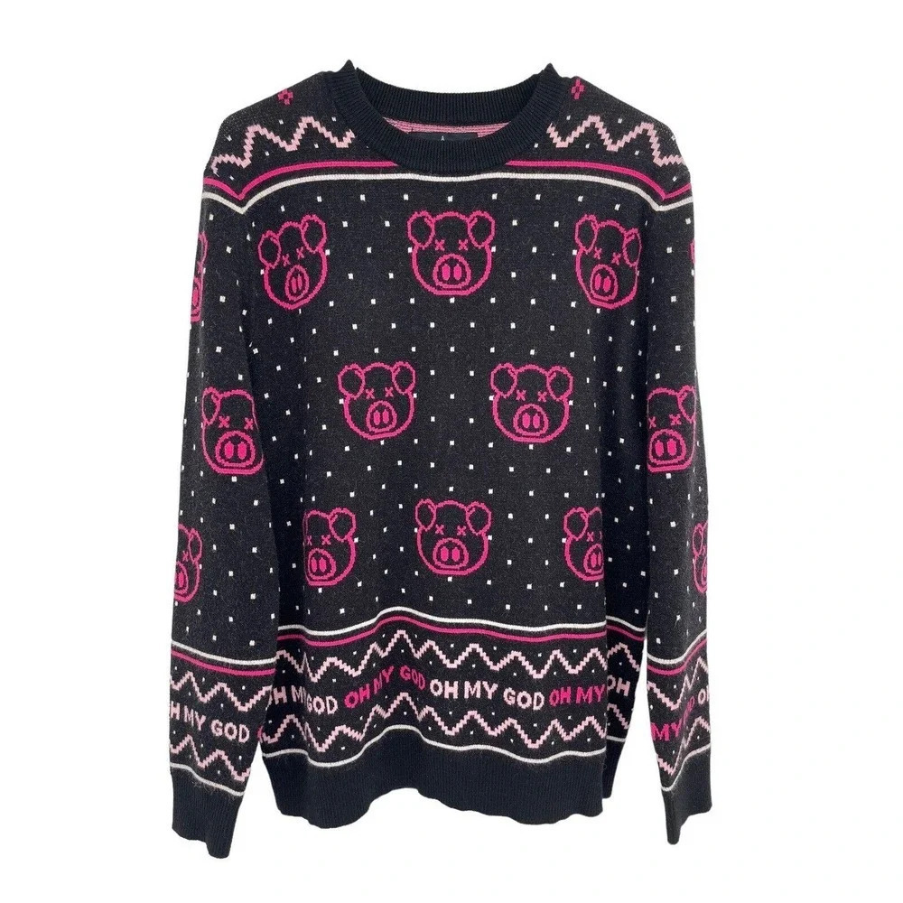 Shane Dawson Pig OH MY GOD Holiday Sweater Size Medium Merch